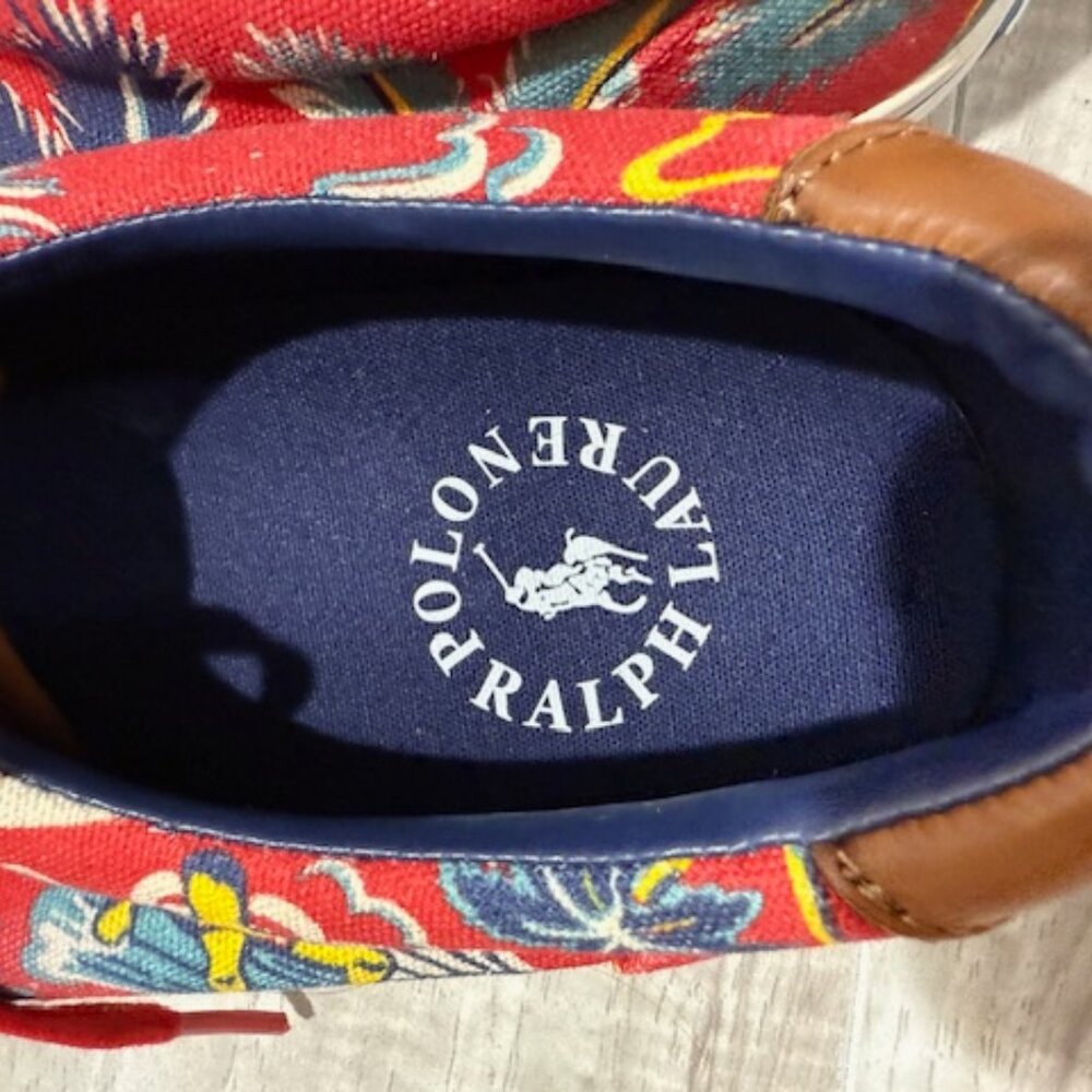 Polo Ralph Lauren Men's THORNTON III Hawaii Aloha Tropical Shoes-Size 10.5D - Picture 4 of 13